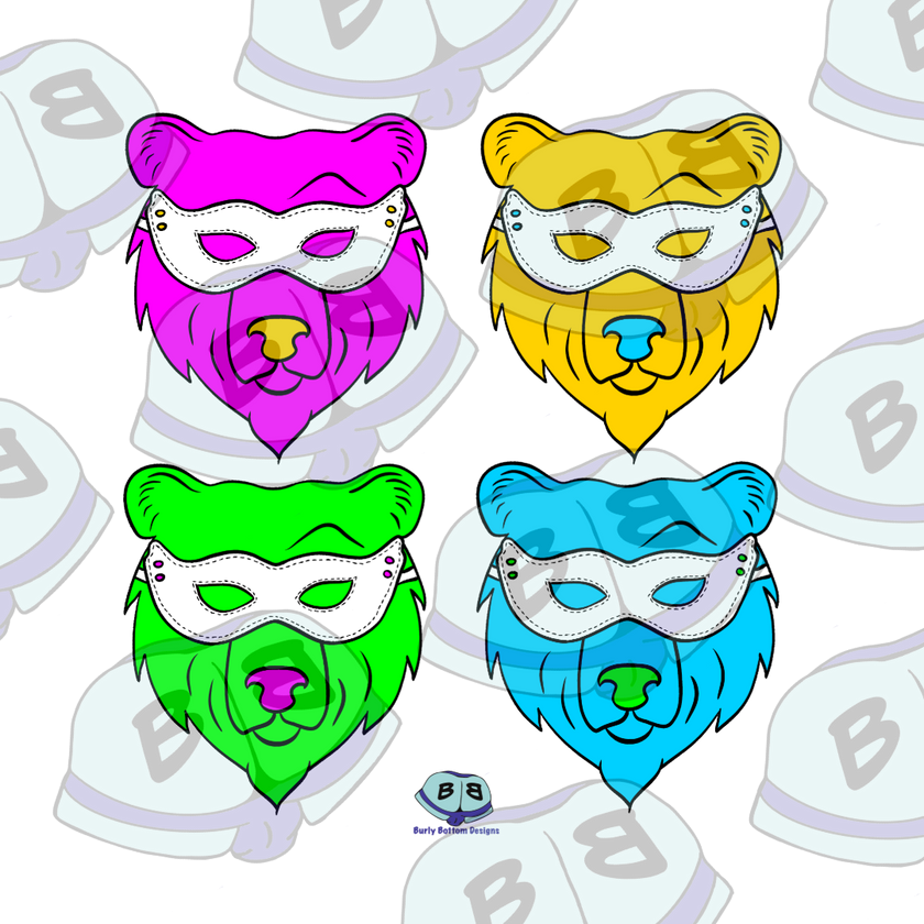 Pop Art Masked Bears