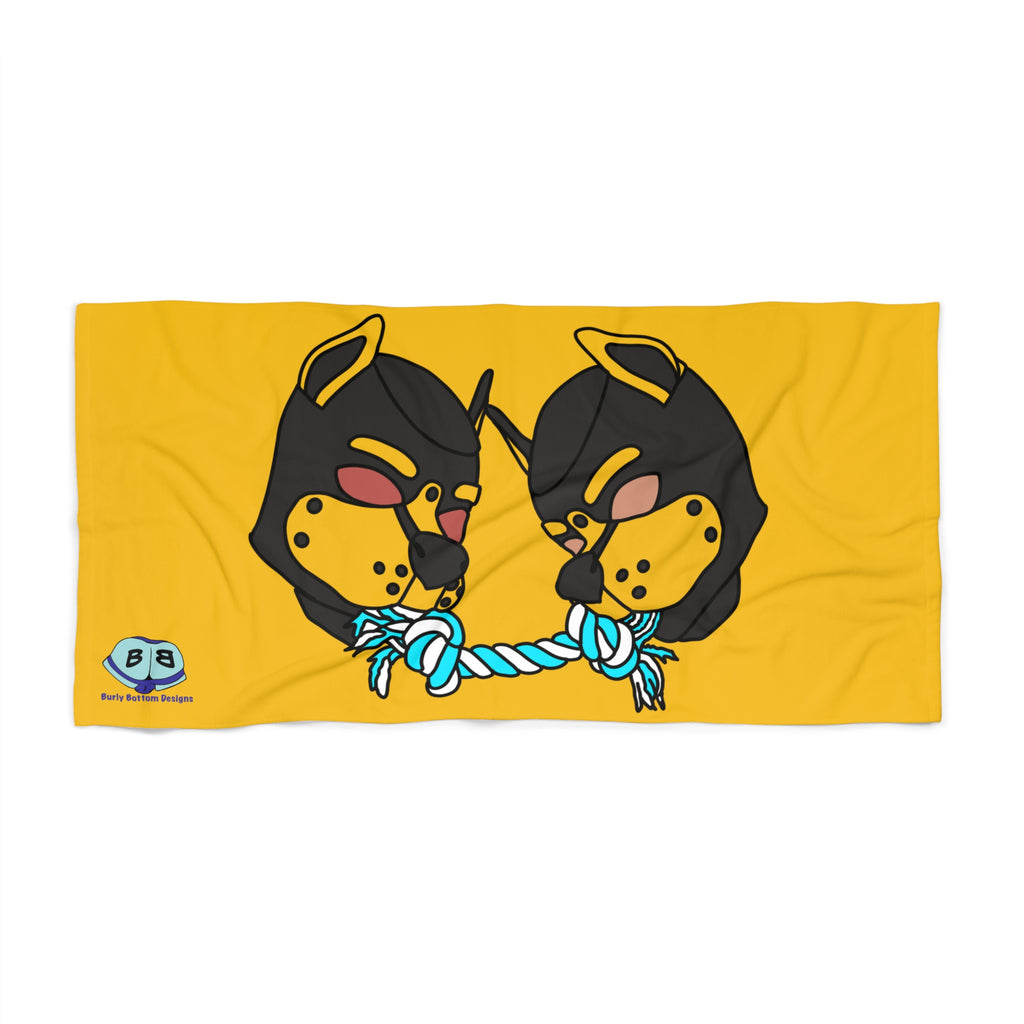 Beach Towel - Tug of War (Yellow)