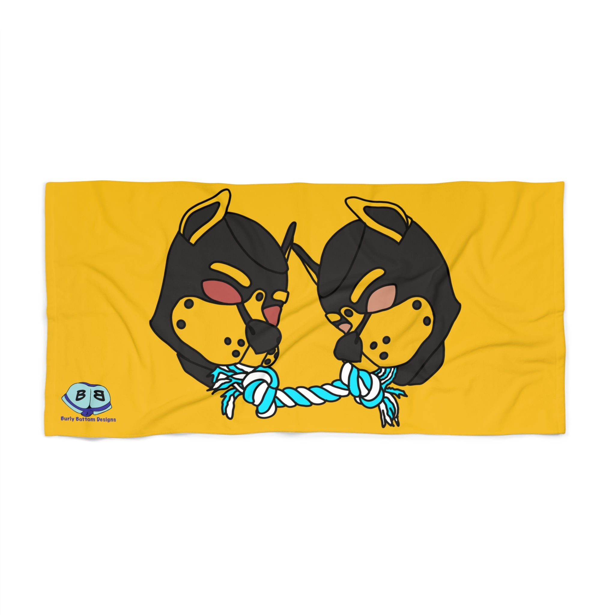 Beach Towel - Tug of War (Yellow)