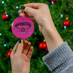 Ceramic Ornament - Spiked Collar (Pink)