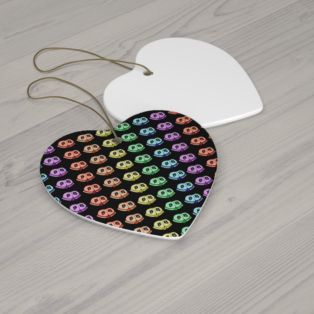 Ceramic Ornament - Little Rainbow Butts