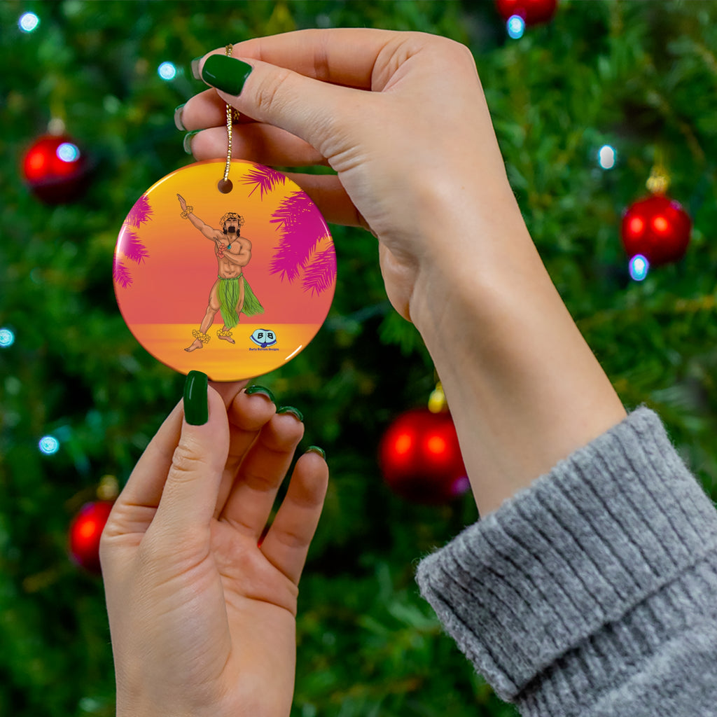 Ceramic Ornament -  Kāne Hula