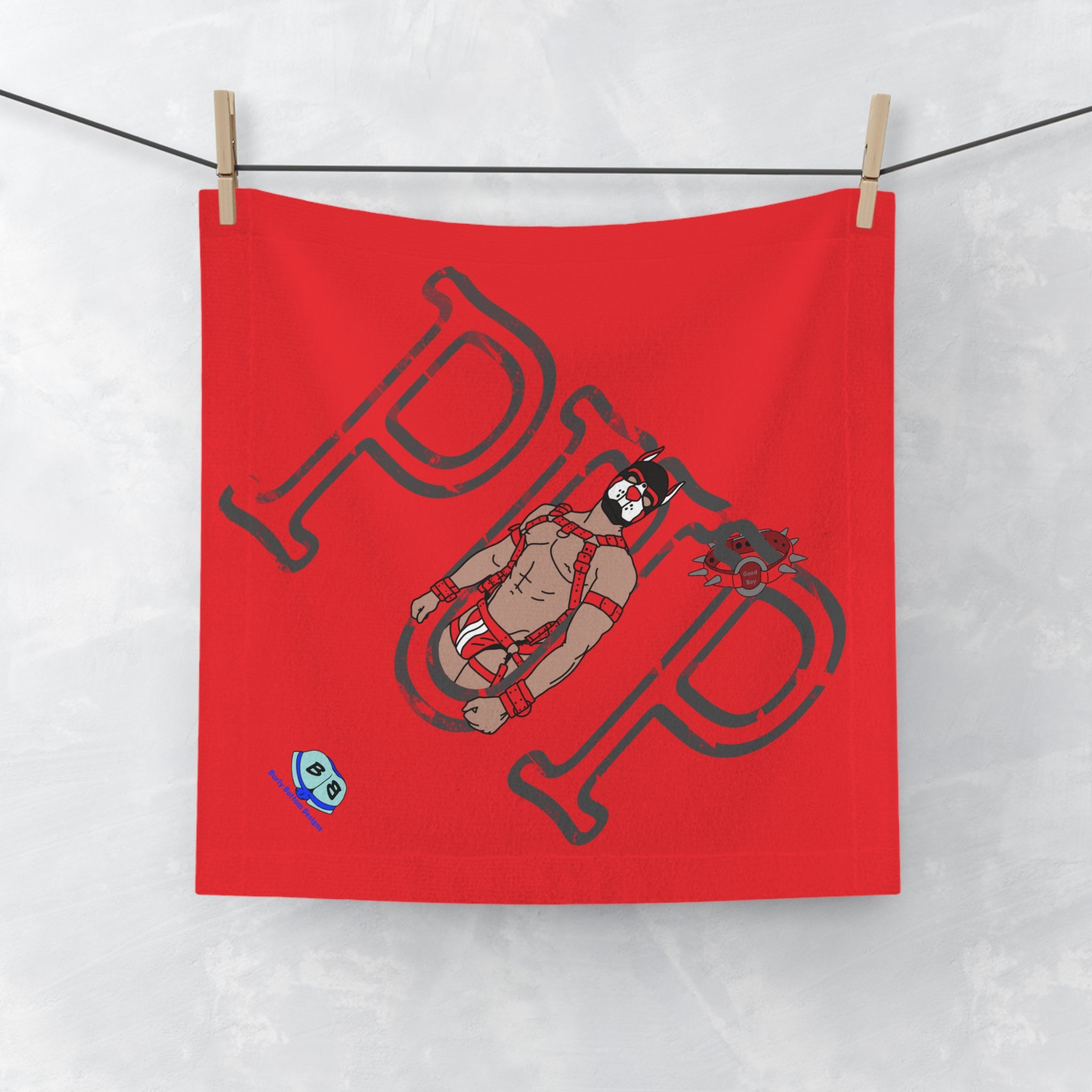 Cum Rag - Pup Sign (Red)