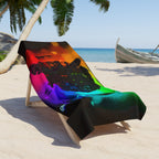 Beach Towel - Bear Paint Rainbow