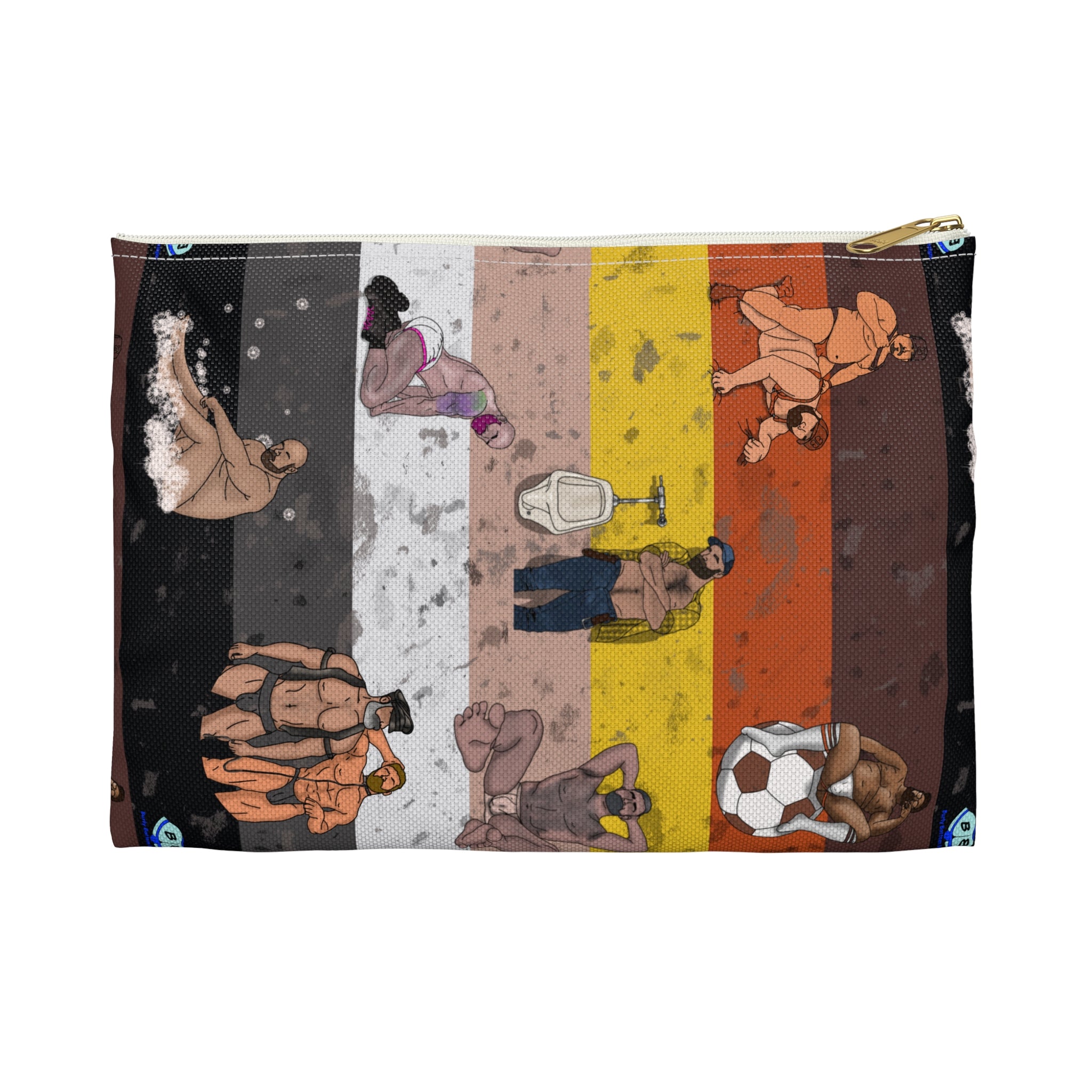 Zipper Gear Pouch - Bear Collage