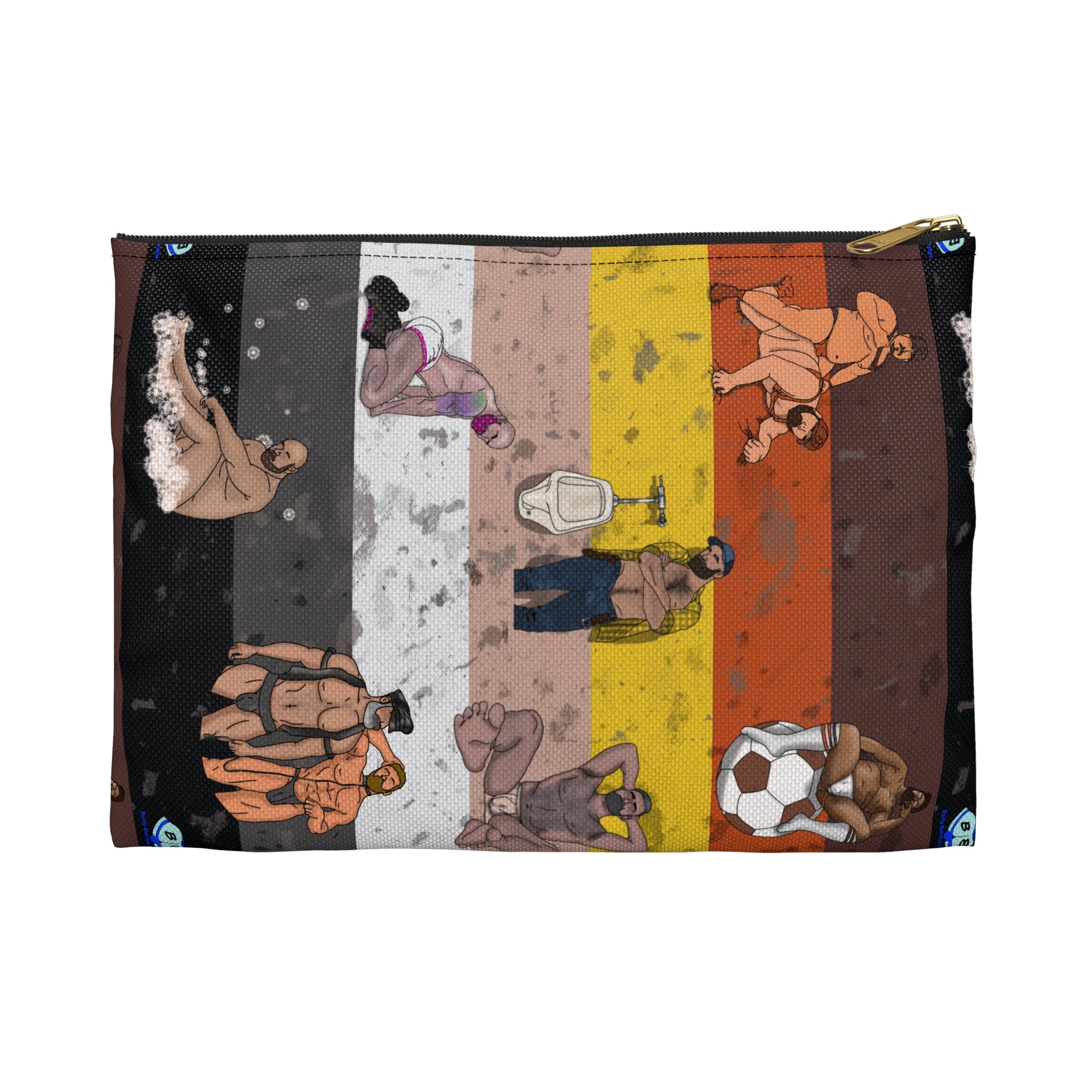 Zipper Gear Pouch - Bear Collage