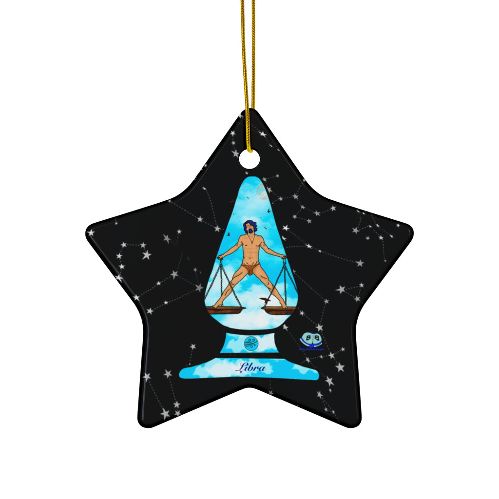 Ceramic Ornament - Zodiac Butt Plug: Libra