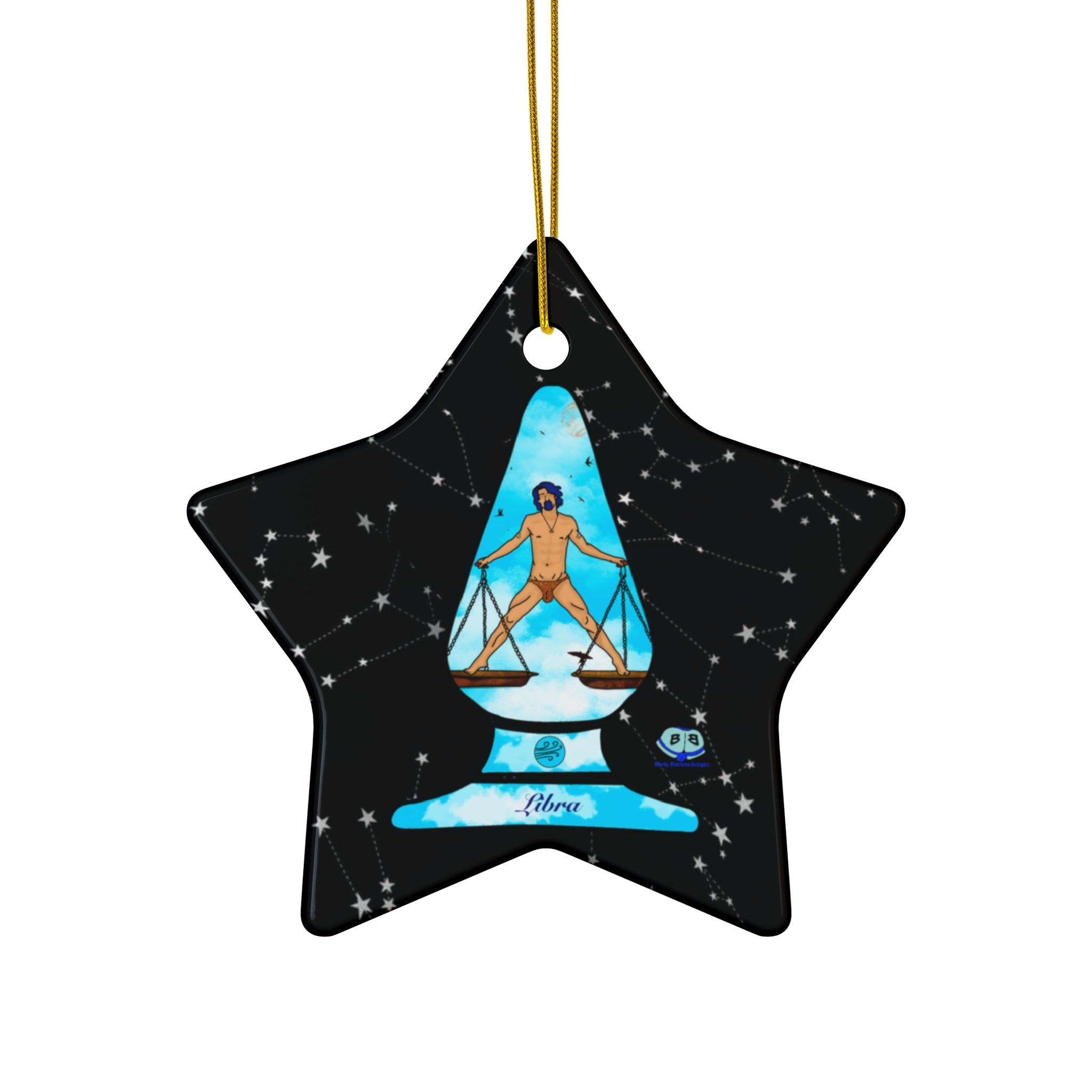 Ceramic Ornament - Zodiac Butt Plug: Libra