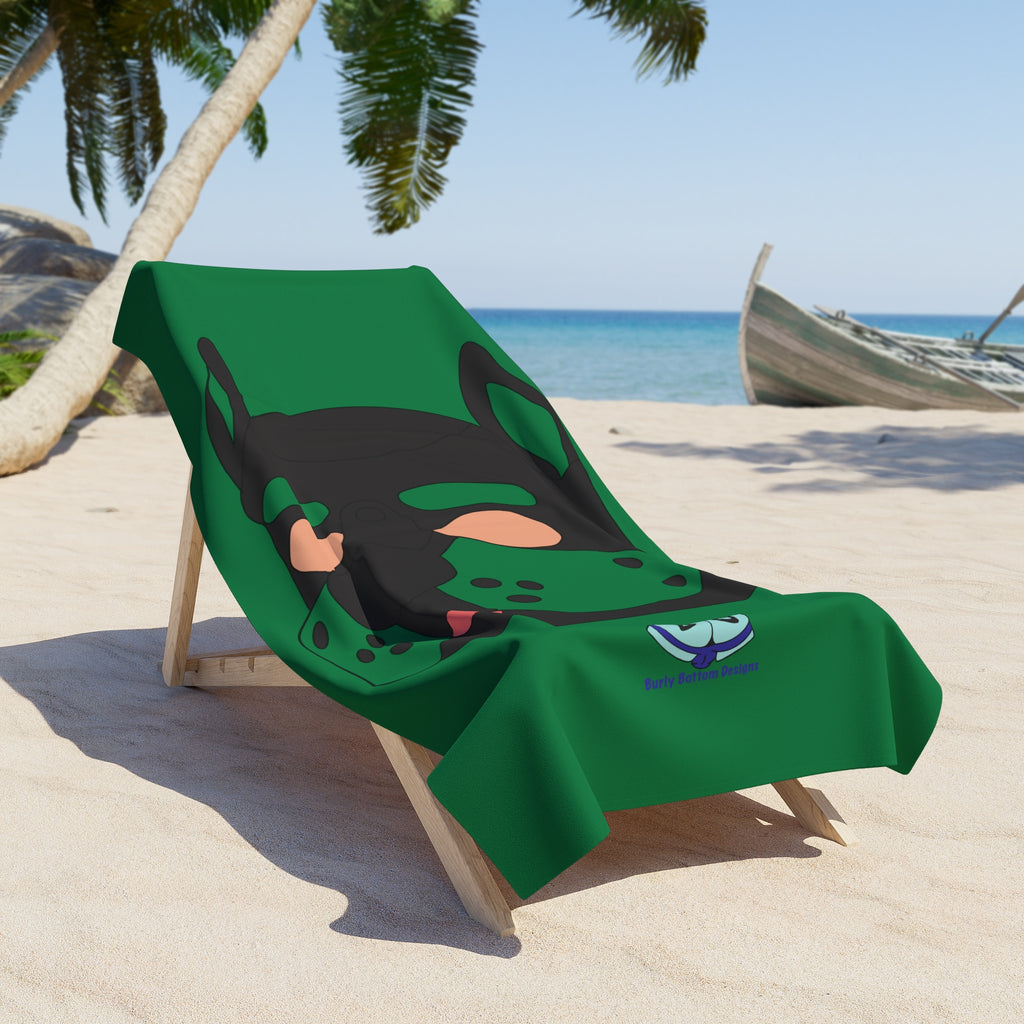 Beach Towel - Pup Mask (Green)