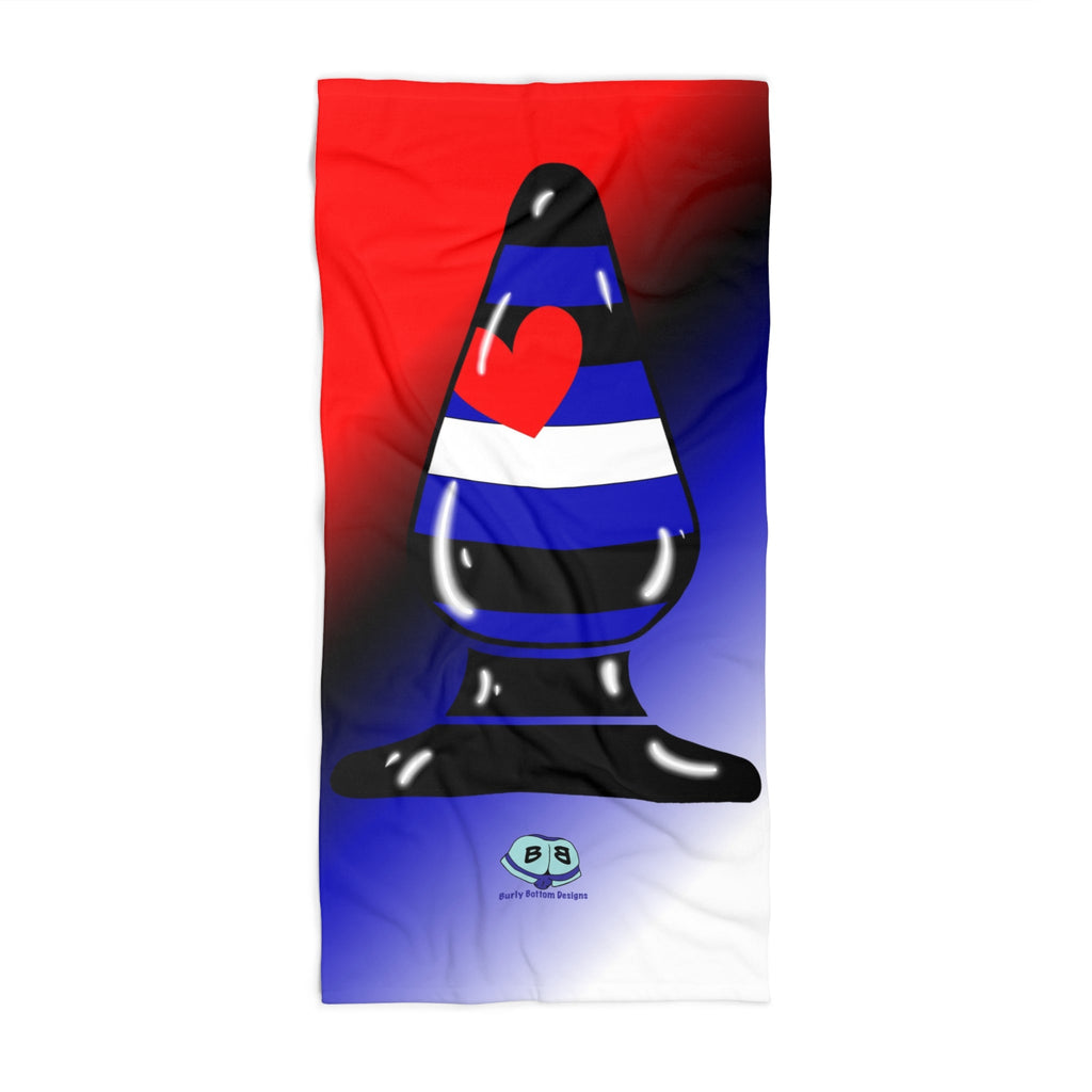 Beach Towel - Leather Pride Butt Plug