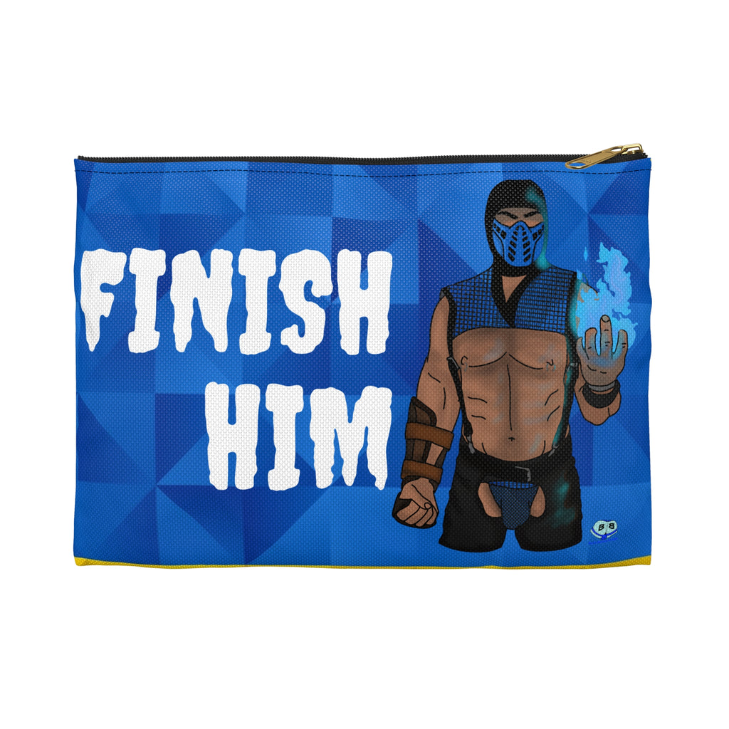 Zipper Gear Pouch - Finish Him (two sided)
