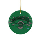 Ceramic Ornament - Spiked Collar (Green)