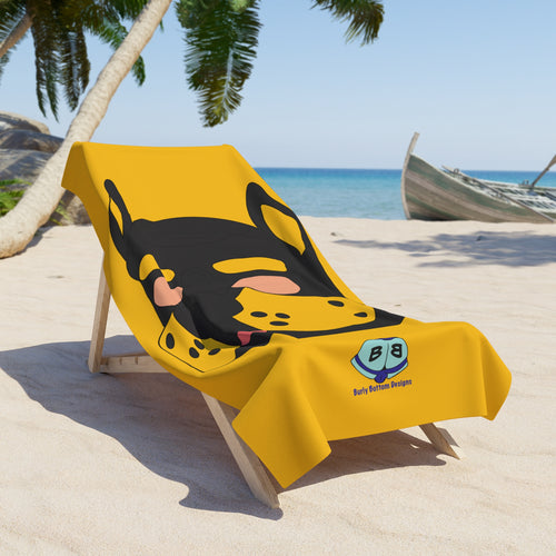 Beach Towel - Pup Mask (Yellow)