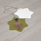 Ceramic Ornament - Hairy Daddy