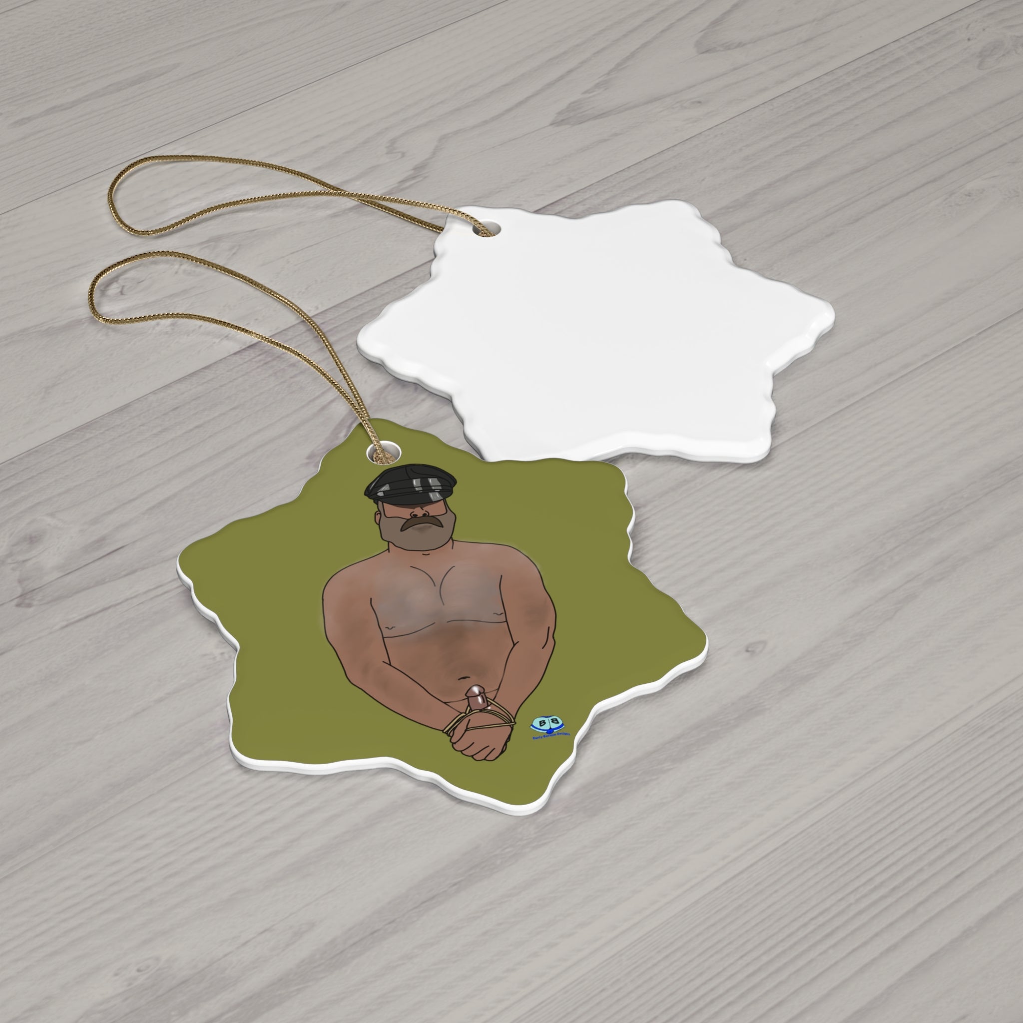 Ceramic Ornament - Hairy Daddy