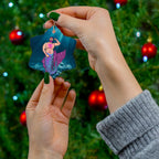 Ceramic Ornament - MerCub Pink Merman