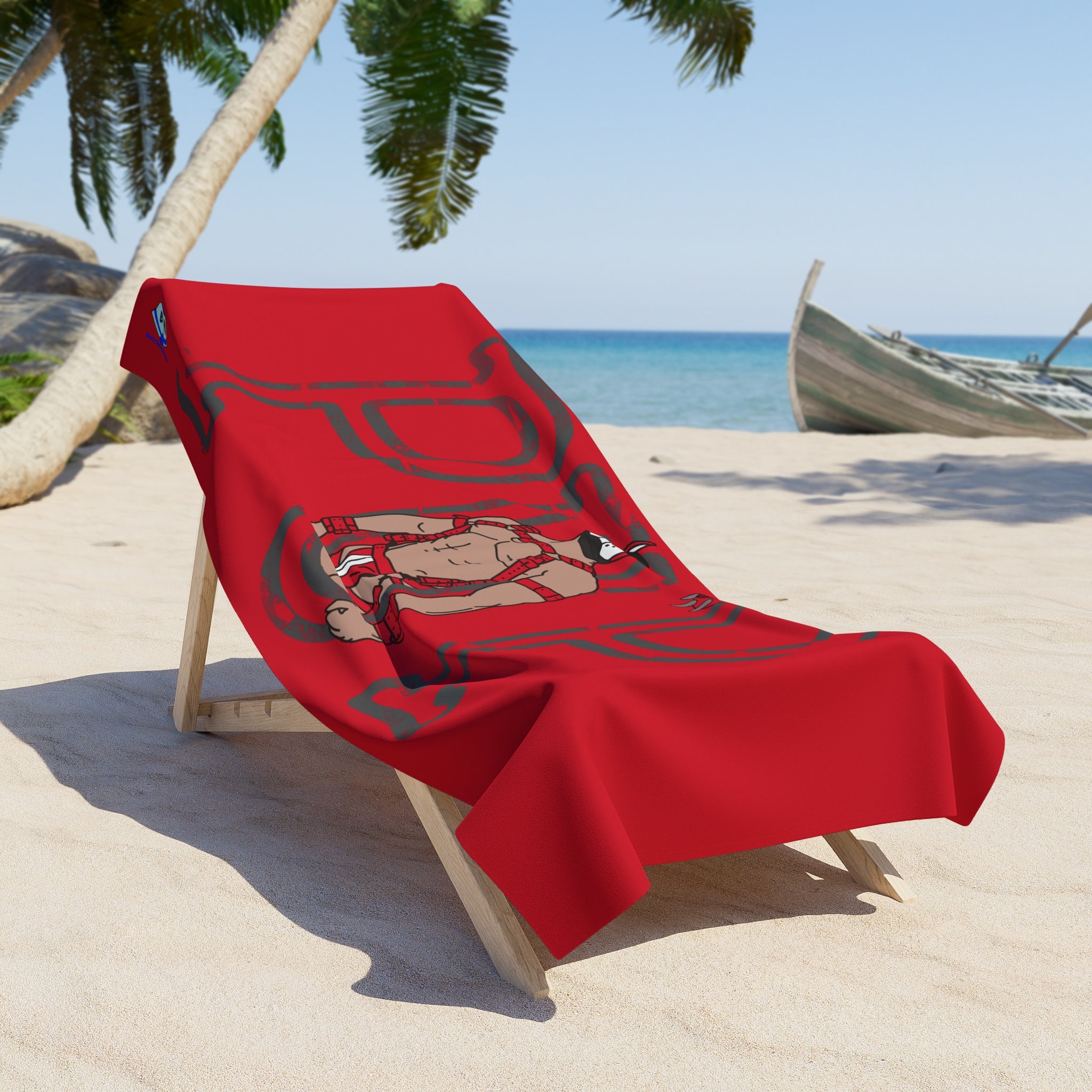 Beach Towel - Pup pop out