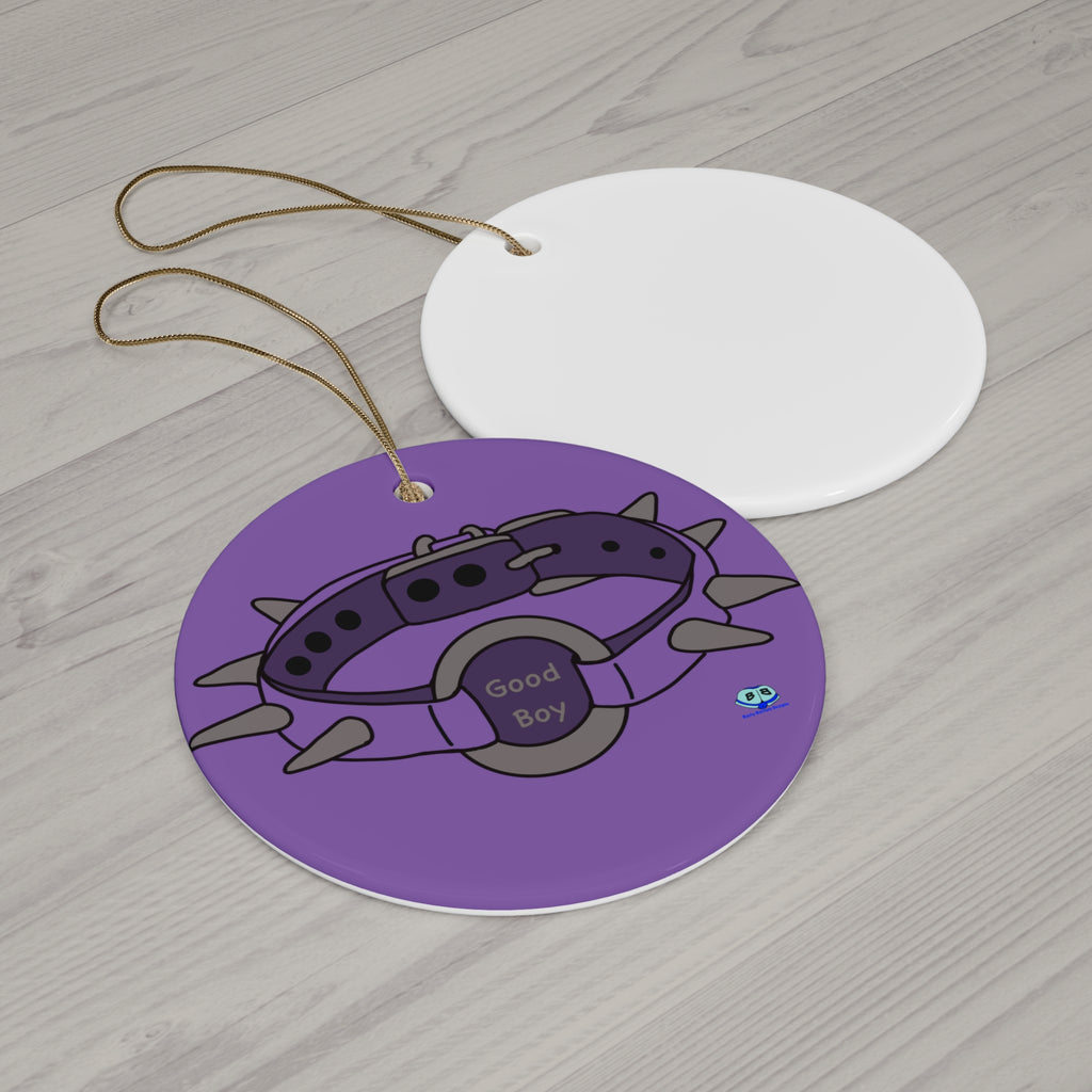 Ceramic Ornament - Spiked Collar (Purple)