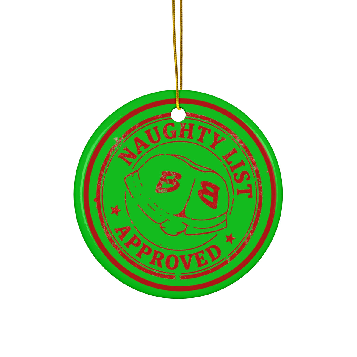 Ceramic Ornament - Naughty List Approved