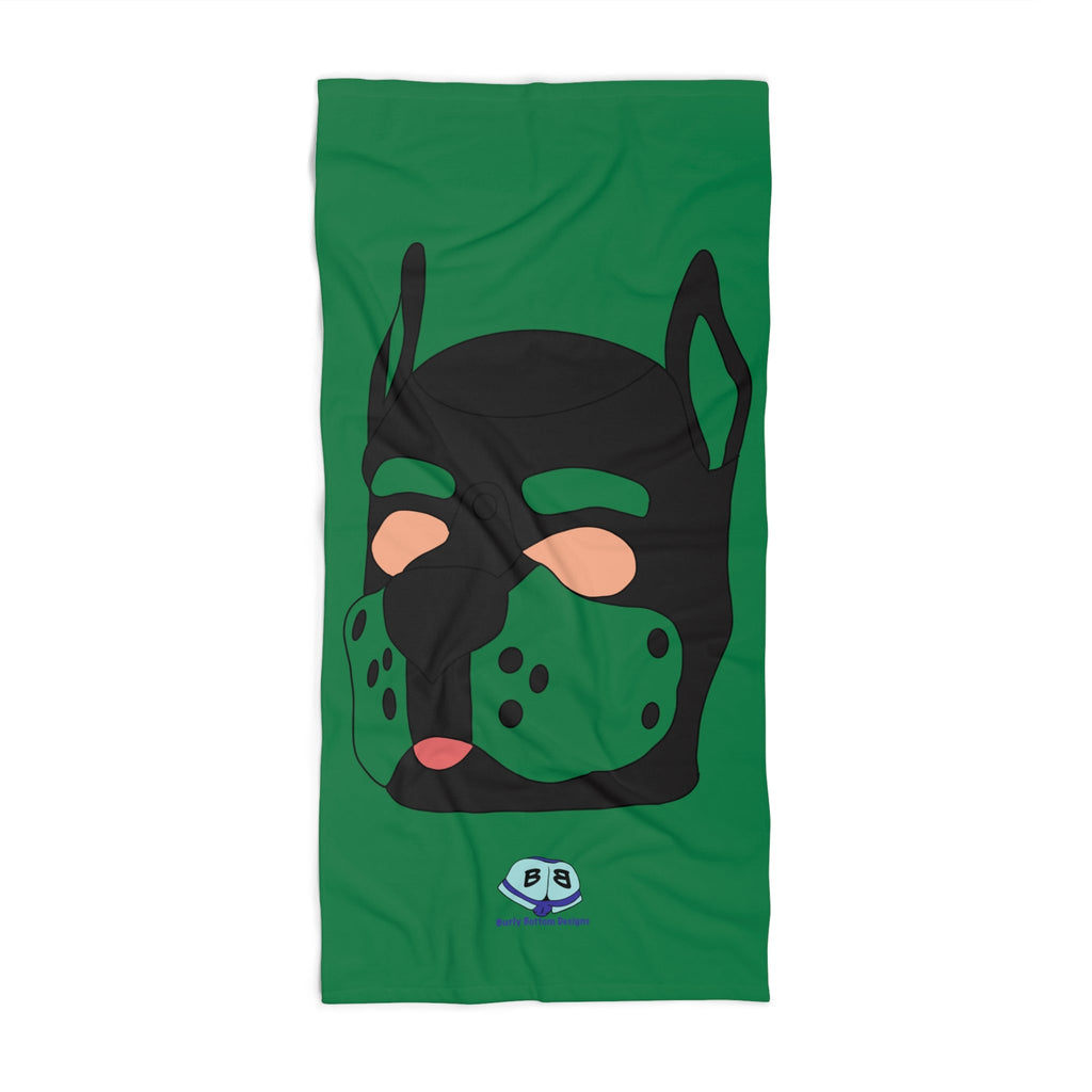 Beach Towel - Pup Mask (Green)