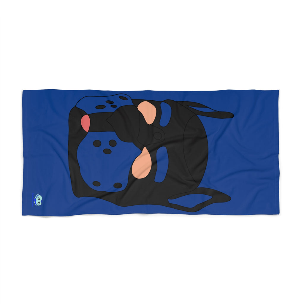 Beach Towel - Pup Mask (Blue)