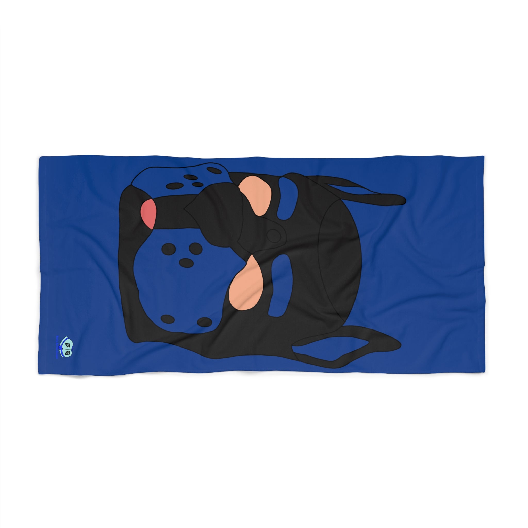Beach Towel - Pup Mask (Blue)