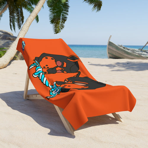 Beach Towel - Tug of War (Orange)