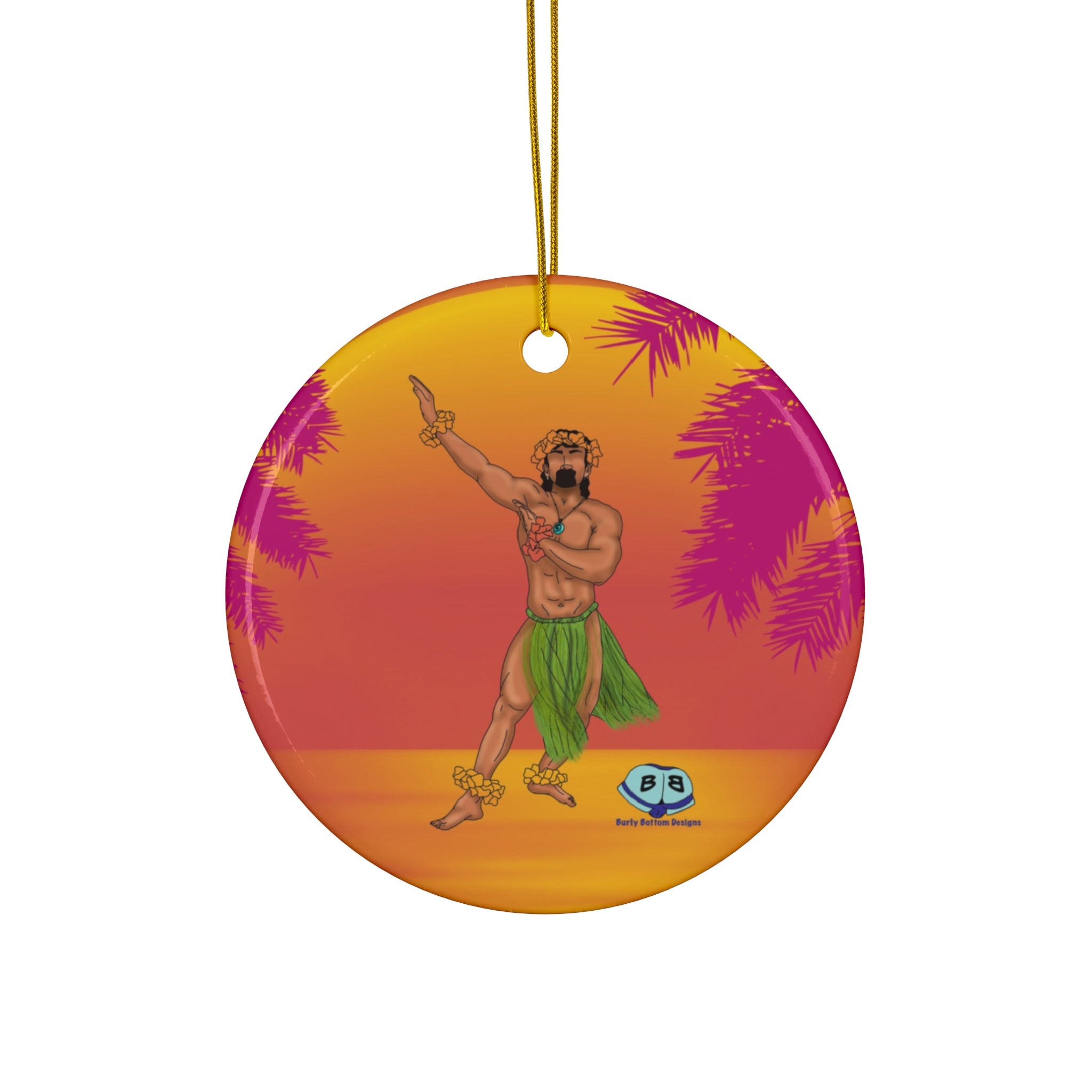 Ceramic Ornament -  Kāne Hula