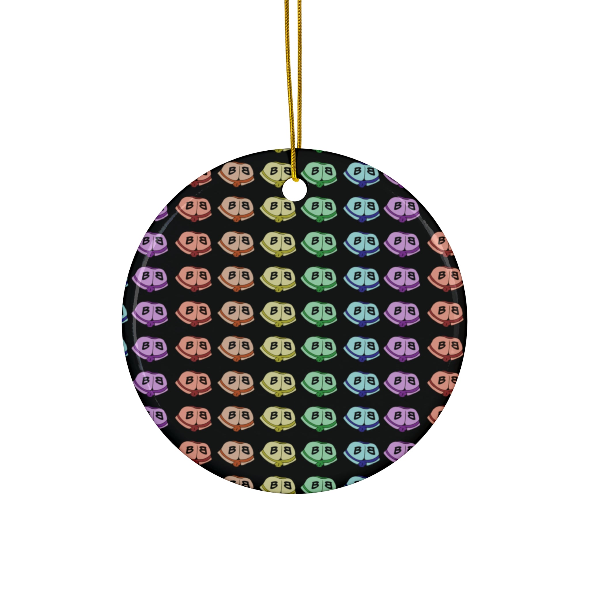Ceramic Ornament - Little Rainbow Butts