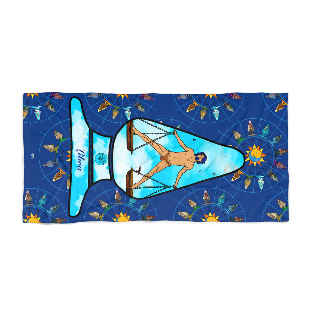 Beach Towel - Zodiac Butt Plug: Libra
