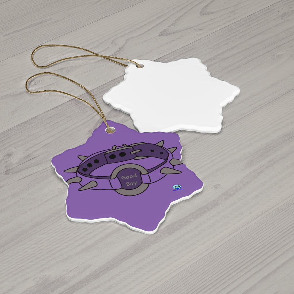 Ceramic Ornament - Spiked Collar (Purple)