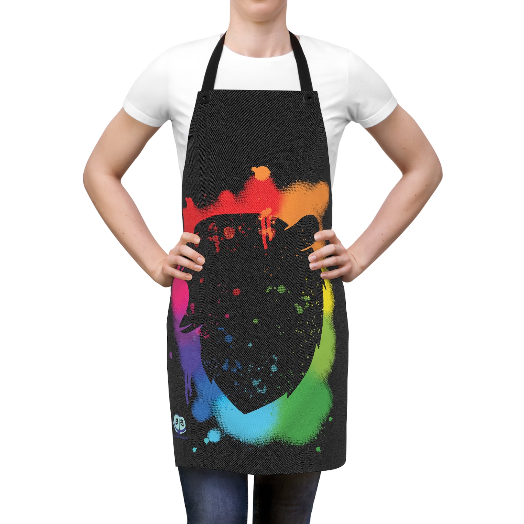 Apron - Bear Paint Rainbow