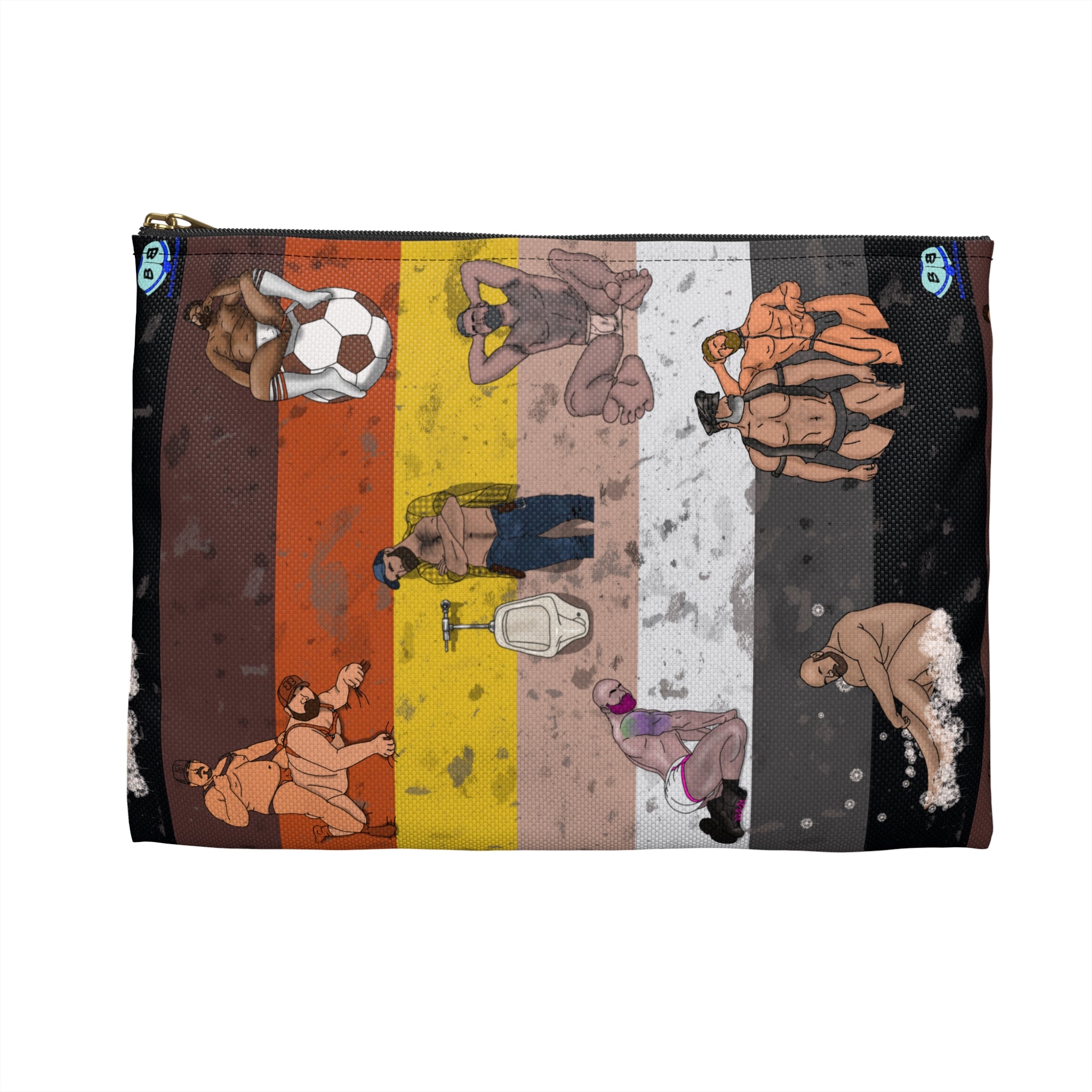 Zipper Gear Pouch - Bear Collage