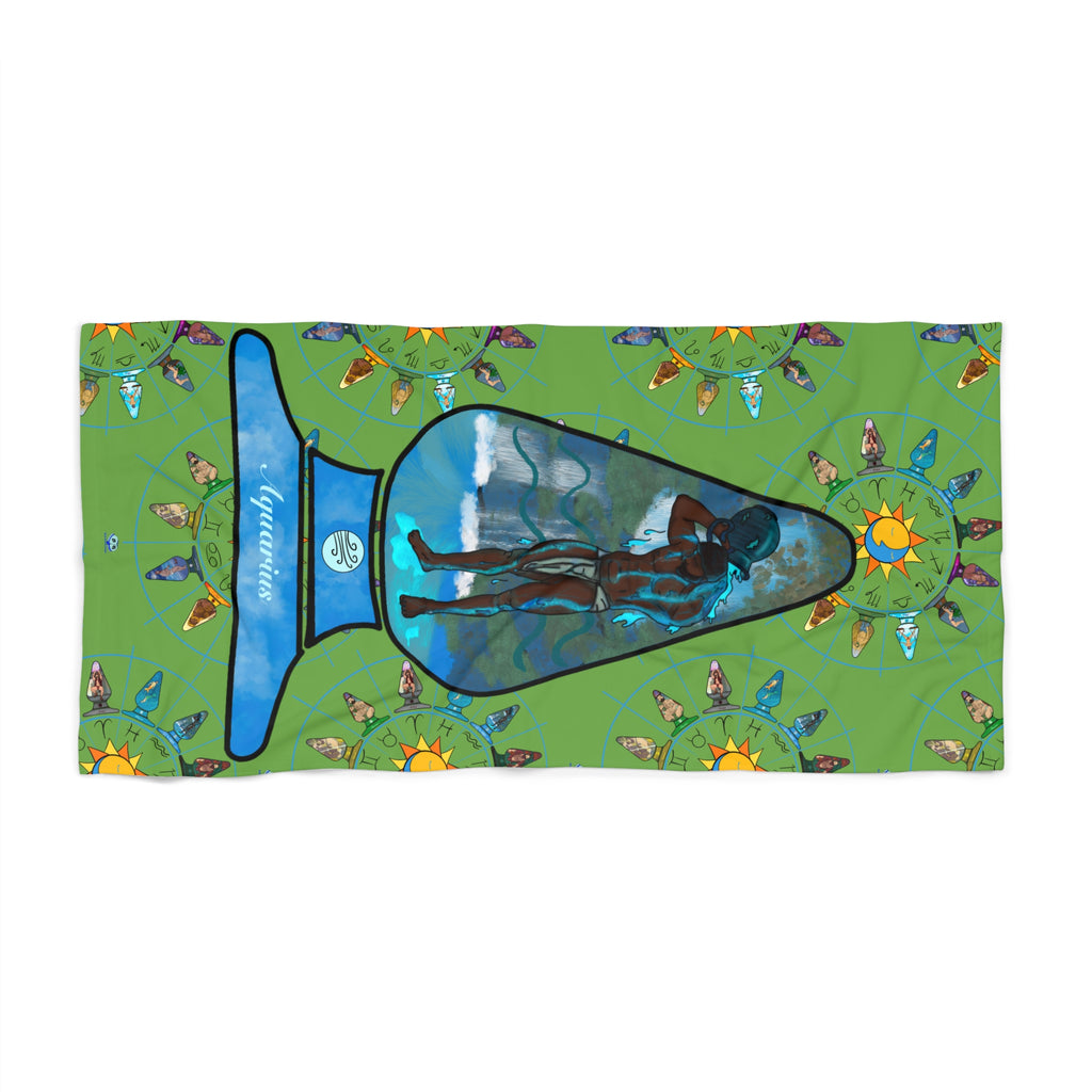 Beach Towel - Zodiac Butt Plug: Aquarius