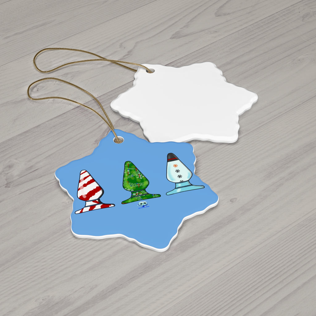 Ceramic Ornament - Holiday Butt Plugs