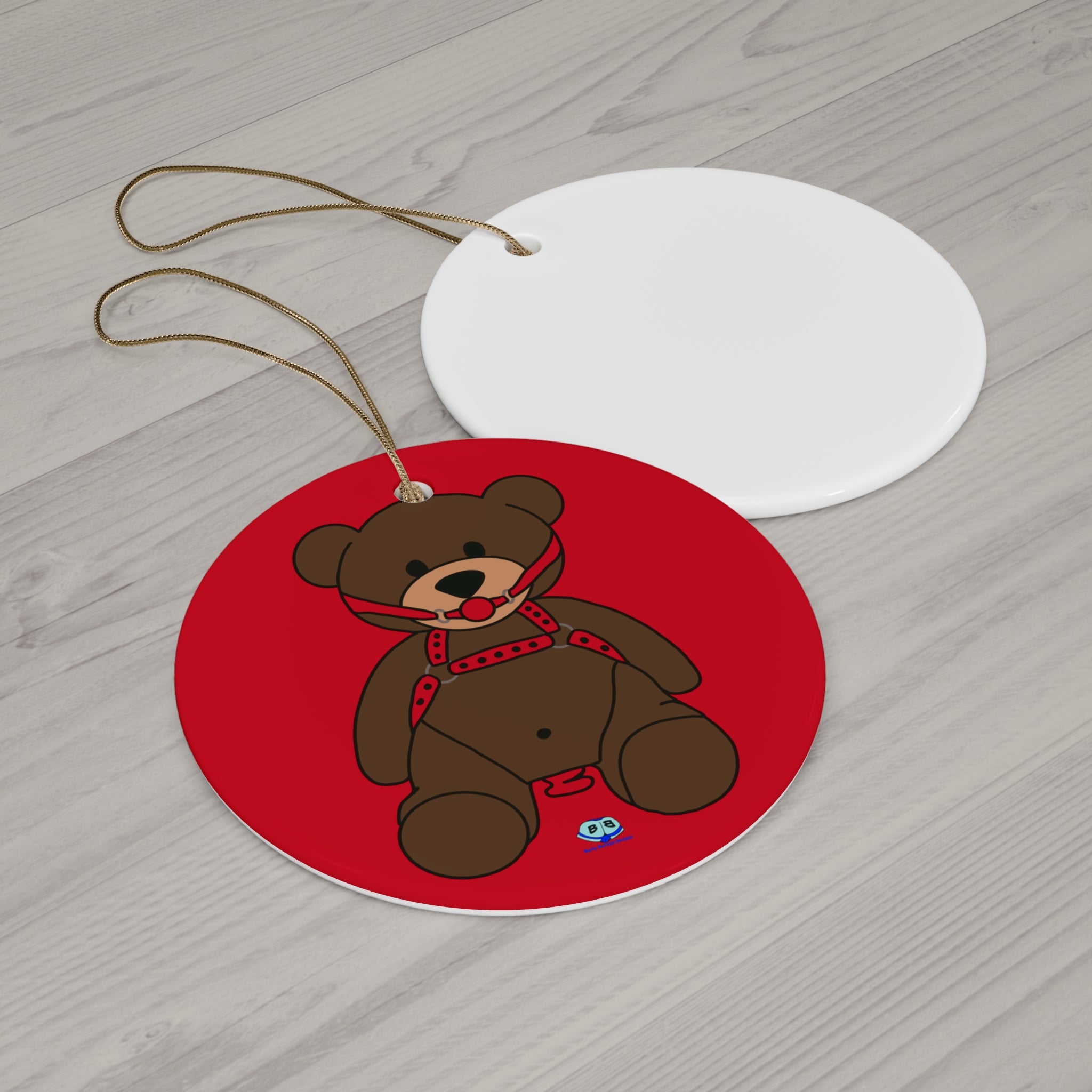 Ceramic Ornament - Gagged Teddy Bear (Butt Plug)