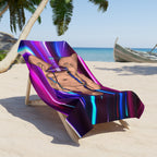 Beach Towel - Neon Circuit