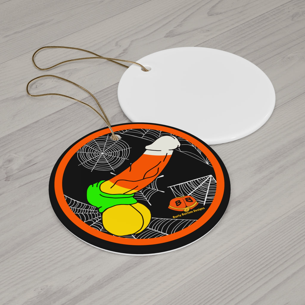 Ceramic Ornament - Candy Corn Cock