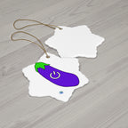 Ceramic Ornament - Power Top / Eggplant