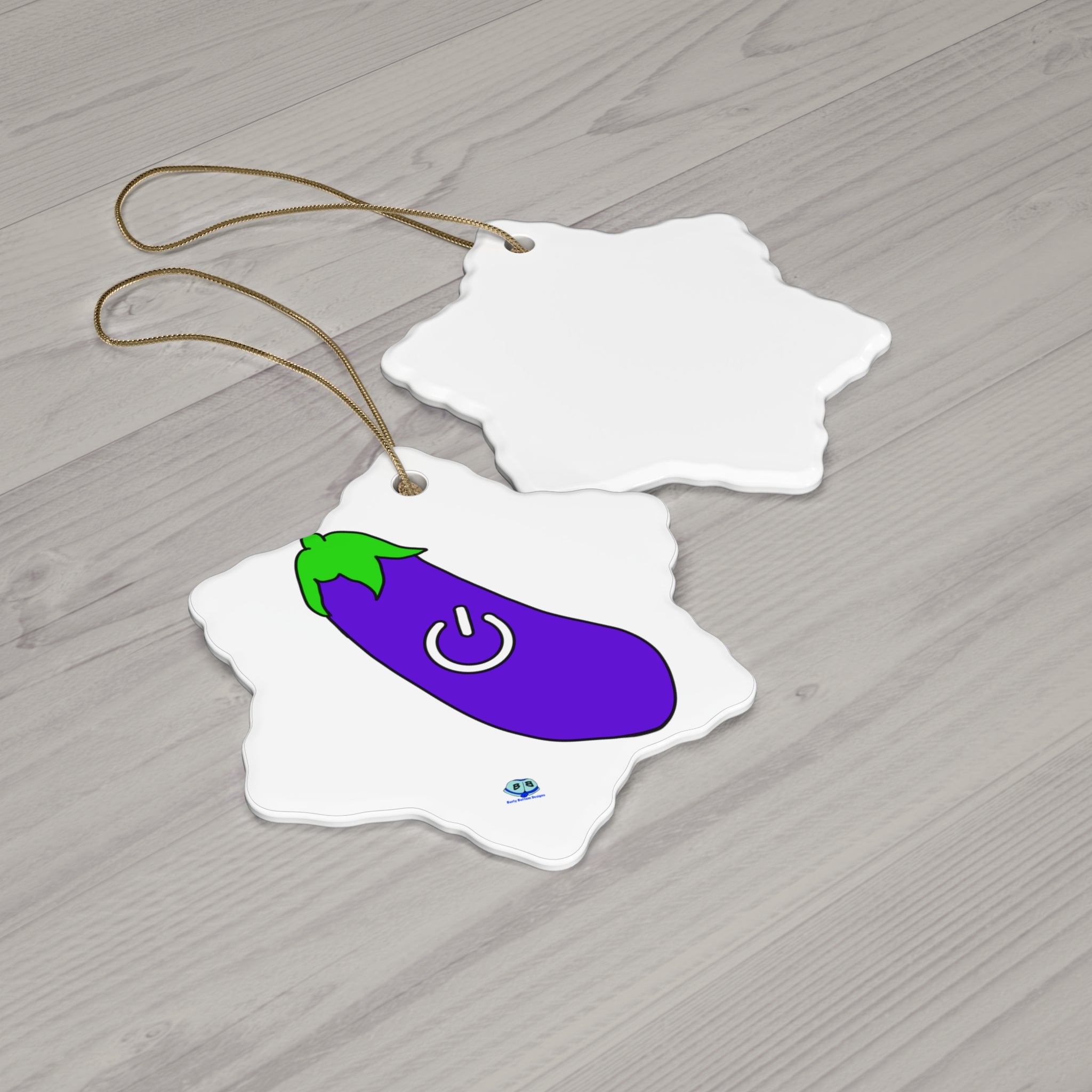Ceramic Ornament - Power Top / Eggplant