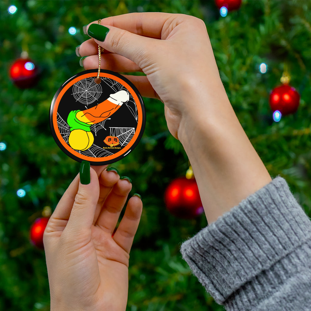 Ceramic Ornament - Candy Corn Cock