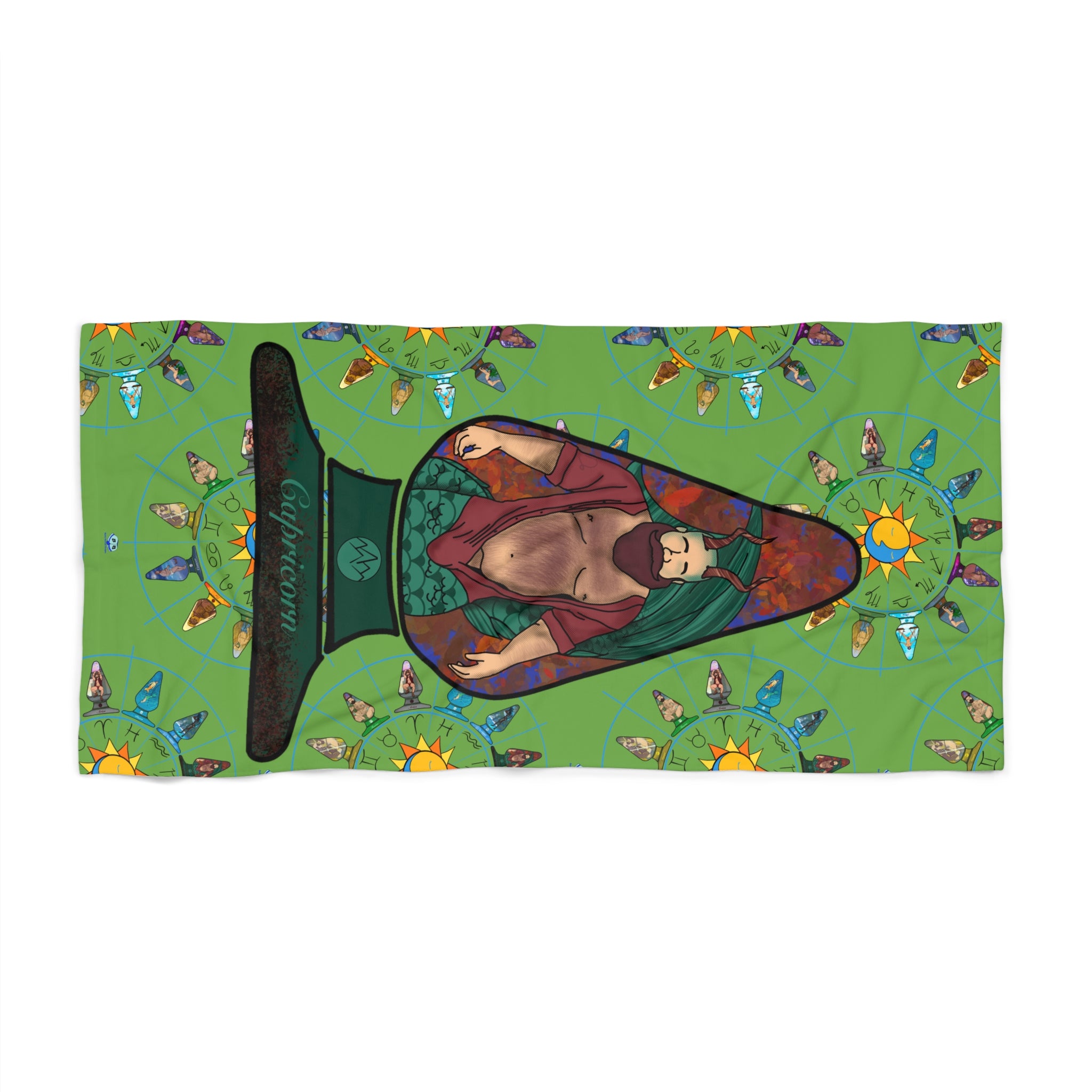 Beach Towel - Zodiac Butt Plug: Capricorn
