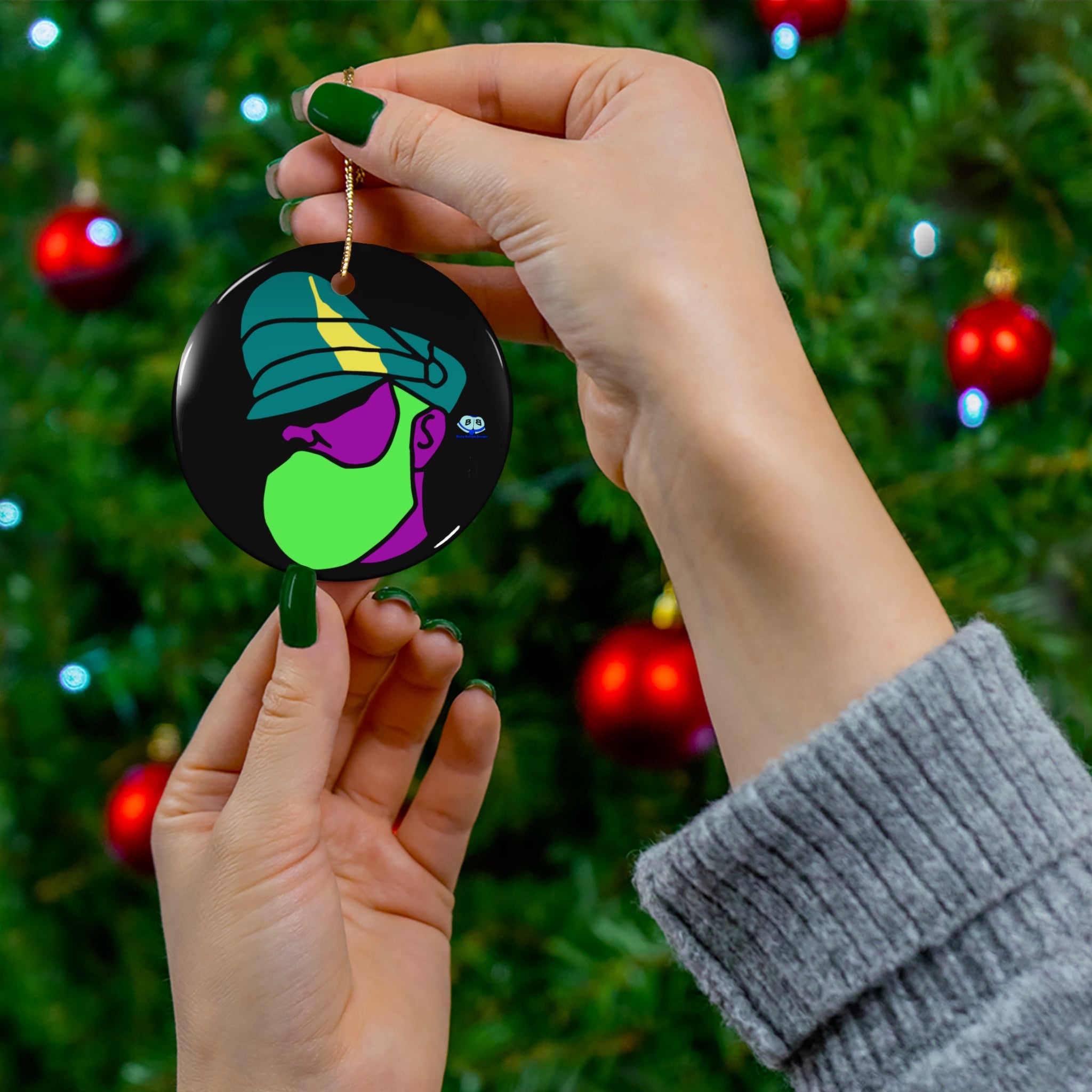 Ceramic Ornament - Leather Daddy Pop Art