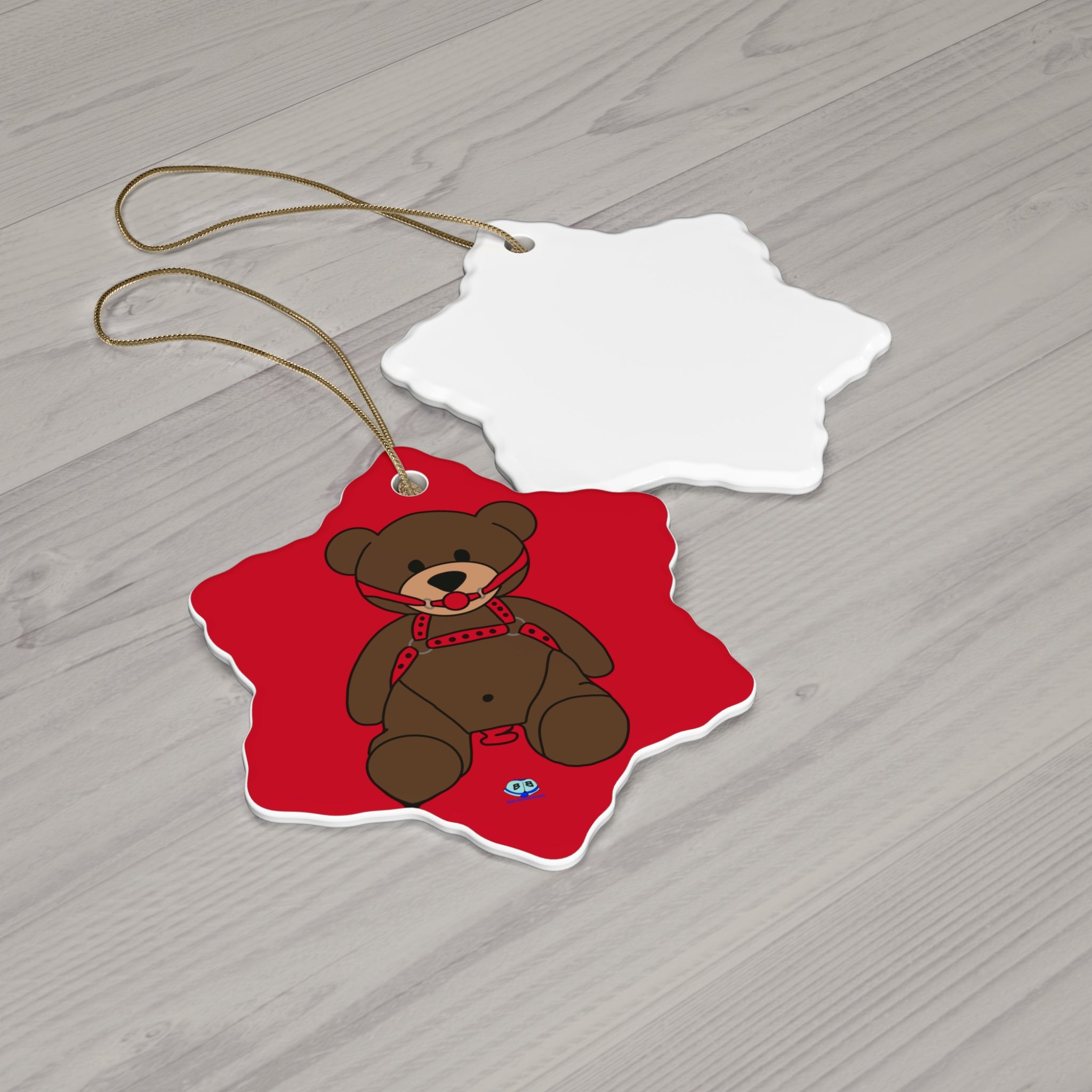 Ceramic Ornament - Gagged Teddy Bear (Butt Plug)