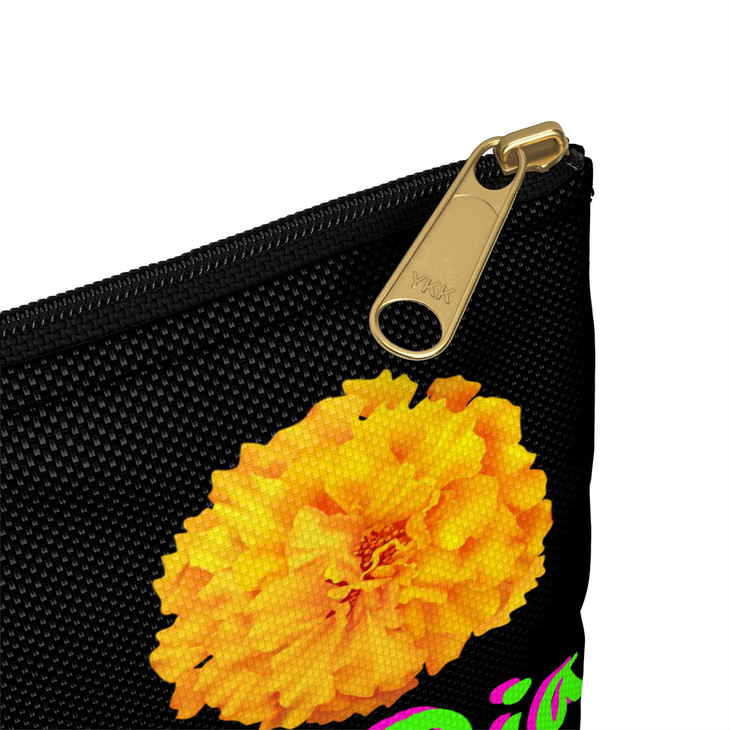 Zipper Gear Pouch - Marigold (Dia De Los Muertos)