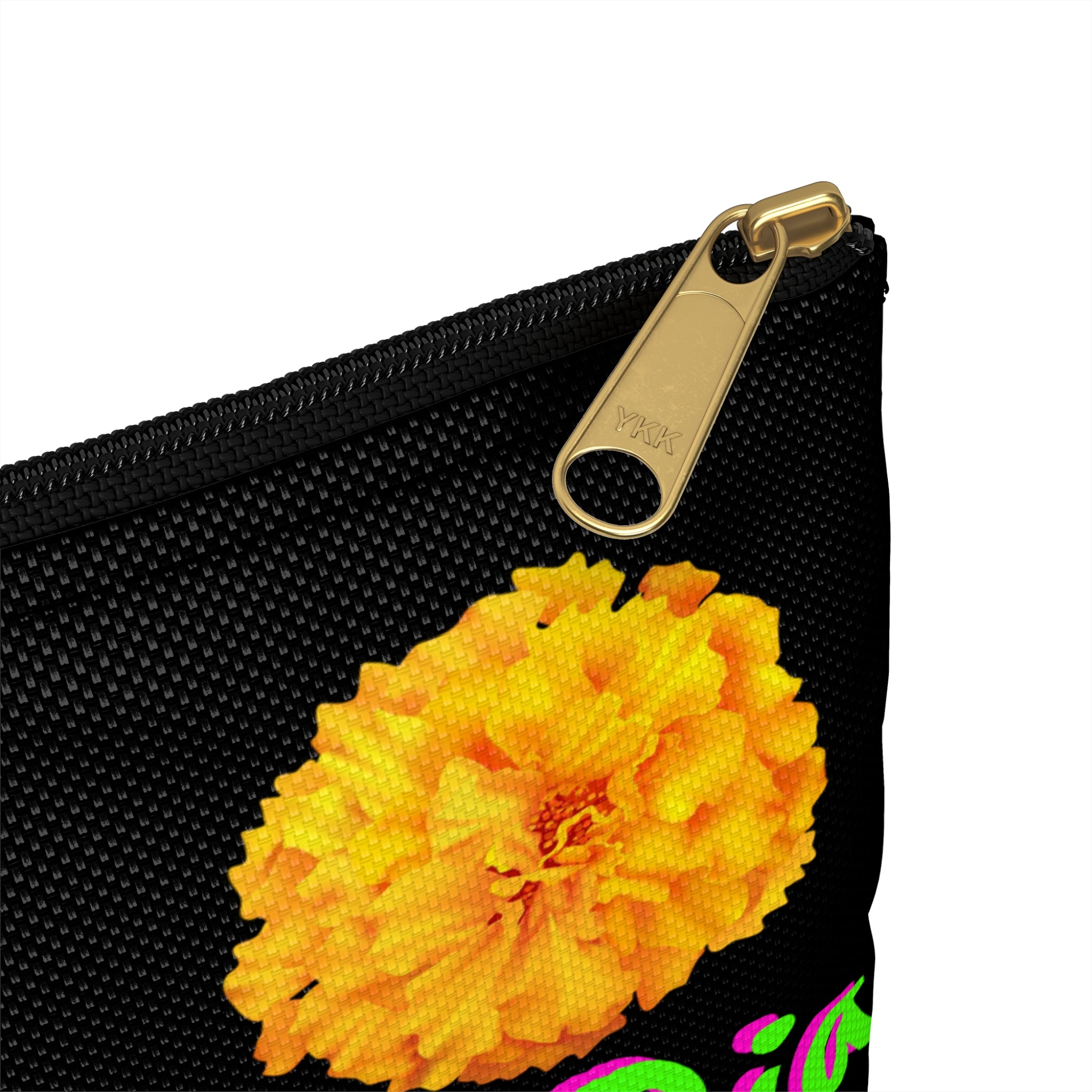 Zipper Gear Pouch - Marigold (Dia De Los Muertos)