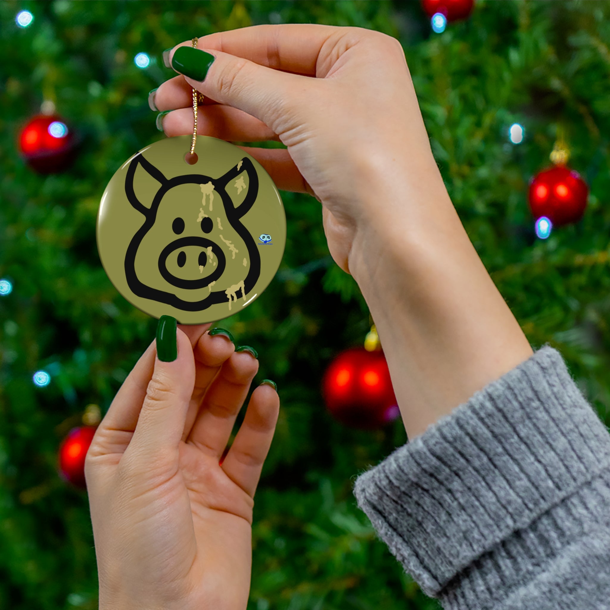 Ceramic Ornament - Cum Pig