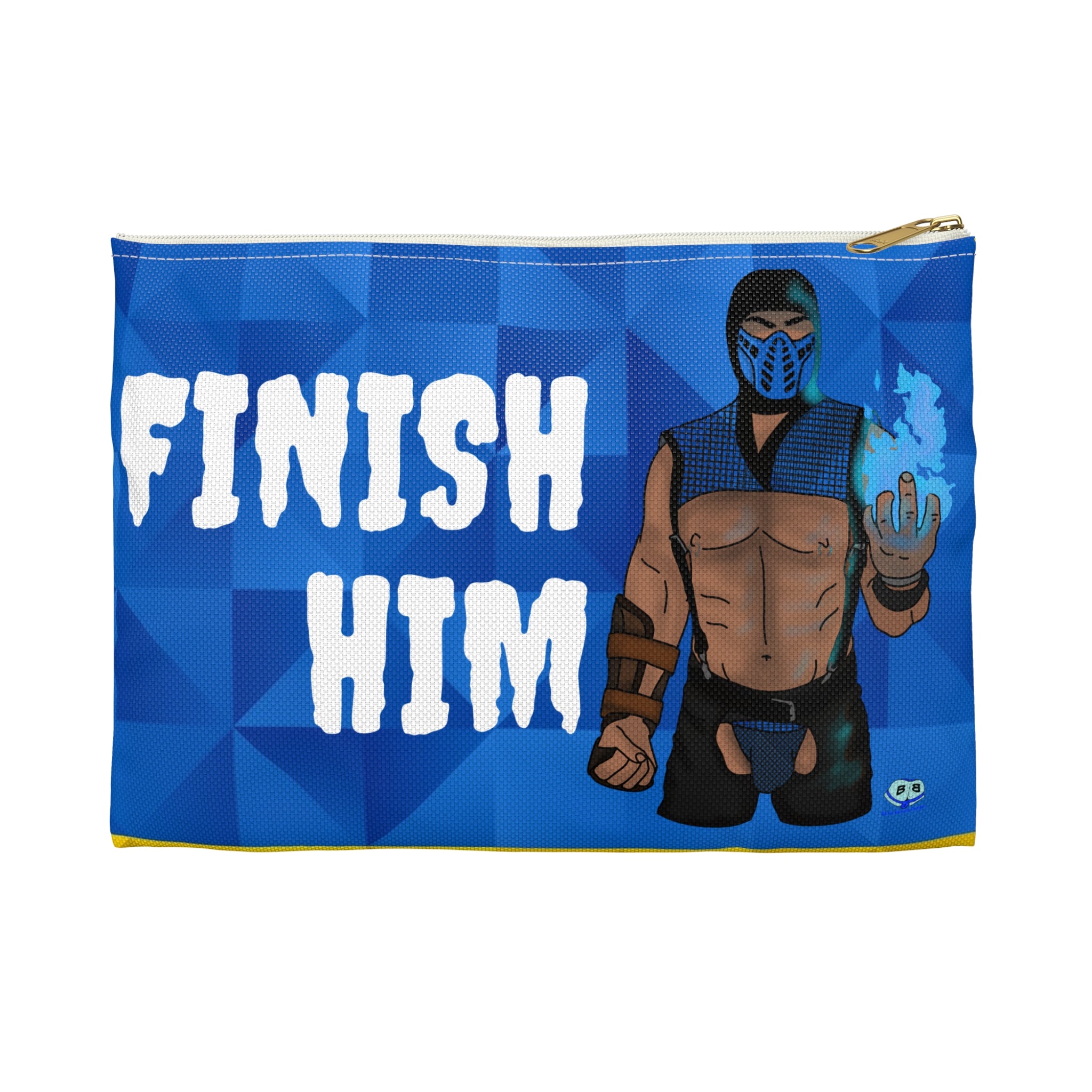 Zipper Gear Pouch - Finish Him (two sided)