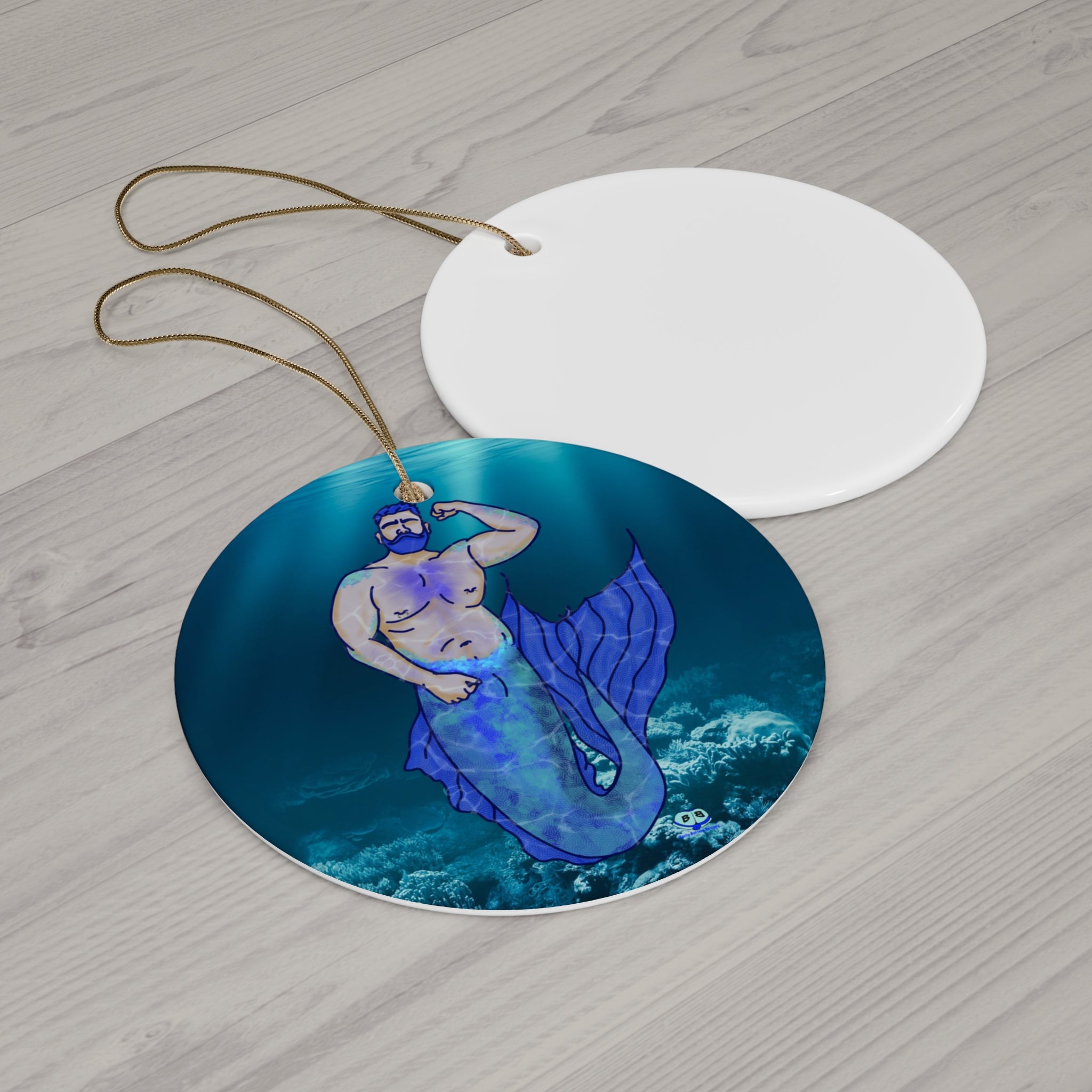 Ceramic Ornament - MerCub Blue Merman