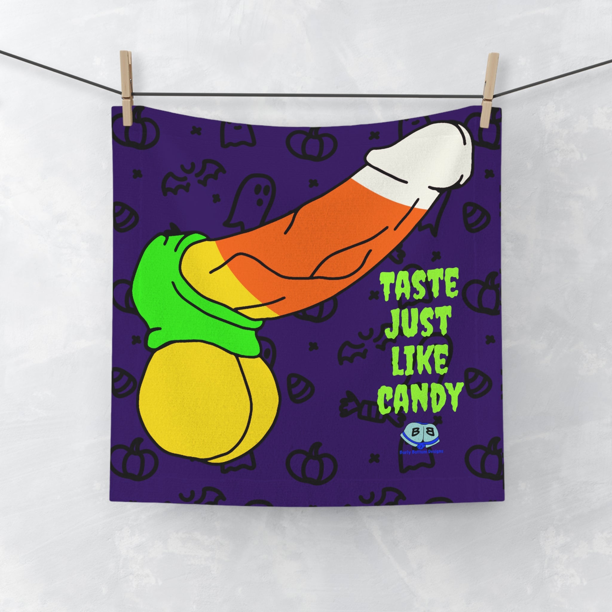 Cum Rag - Candy Corn Pop Art Cock and Ball Stretcher (Halloween)